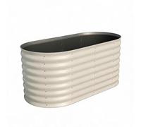 GarveeTech Cama de Jardín Elevada, Acero 0,6mm, 120x60x60cm Beige
