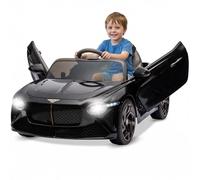 GarveeTech Coche eléctrico de Lujo con Licencia para niños, 12 V, con Mando a Distancia, Faro LED, música, claxon, Puertas de Tijera, suspensión de 3 velocidades, vehículo eléctrico Seguro para niños