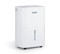 GarveeTech Deshumidificador 20L/Día para Habitaciones hasta 280 m², Extractor de Humedad Eléctrico Silencioso, Drenaje Continuo, Pantalla Digital, Portátil para Hogar, Sótano, Baño, 32x22x50cm, Blanco