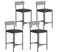 GarveeTech Juego de Mesa de Bar con 2 sillas, Mesa de Comedor de Cocina de Metal y MDF con 3 estantes, Mesa de Comedor Que Ahorra Espacio para Apartamentos pequeños, 91,6 x 50 x 91,6 cm