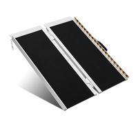 GarveeTech Rampa Plegable Aluminio 800 Lbs Silla Ruedas，64 cm