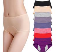 GARWAR Everdries Bragas para mujeres mayores de 60 años, ropa interior Everdries a prueba de fugas, ropa interior de cintura alta a prueba de fugas, bragas Everdry para mujer, 8 unidades, L