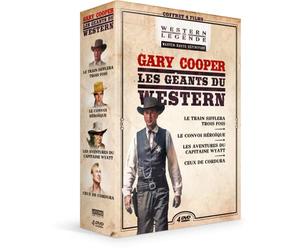 Gary Cooper - Les Géants du Western : Le Train sifflera trois fois + Le Convoi héroîque + Les Aventures du capitaine Wyatt + Ceux de Cordura [Francia] [DVD]