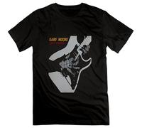 Gary Moore Guitar Dirty Fingers Logo Unisex 100% Cotton Short-Sleeve T-Shirts Black XXXL