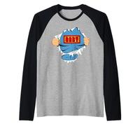 Gary Primer Nombre superhéroe para niños Llamado Gary Camiseta Manga Raglan