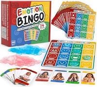 Garybank Juegos de bingo emocional para niños, con 56 sentimientos y 48 tarjetas de bingo, actividades de aprendizaje social emocional para niños, materiales de terapia del habla para terapeutas