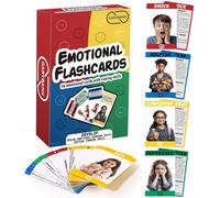 Garybank Tarjetas de emoción facial real, juego de 56 tarjetas de emociones sociales para niños pequeños y niños, con habilidades de afrontamiento, aprendizaje de inteligencia emocional para terapia