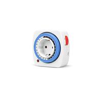 Garza 400603 Temporizador analógico mini, Color Blanco - Azul, Una Unidad