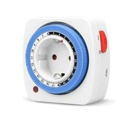 Garza 400603 Temporizador analógico Mini, Color Blanco - Azul, Una Unidad