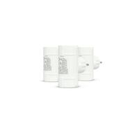 Garza - Adaptador Doble Lateral Schuko Con Protección Infantil Y Toma De Tierra - Pack De 3