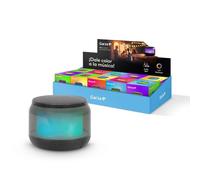 Garza - Altavoz Rio Portátil con 15 Modos de Luz LED Multicolor, Sonido 360º 75dB, Bluetooth, Manos Libres, USB-C y Micro SD, Diseño Compacto Negro, Ideal para Fiestas y Exterior