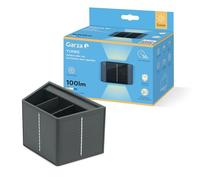 Garza - Aplique de Exterior Solar LED 100lm, 2700K, Iluminación Dual Arriba y Abajo - Sensor Crepuscular, IP54, 16h Autonomía, Ángulo Ajustable. Instalación en pared.