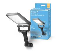 GARZA - Aplique de Exterior Solar LED 4000K, 25m² Cobertura - Sensor de Movimiento, 3 Modos, IP54, 12h Autonomía, Ángulo Ajustable 180º, Carga Solar Eficiente. Instalación en pared.
