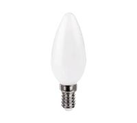 Garza - Bombillas Led de Filamento Opal Decorativa Vela, Luz Fria 5000K, Casquillo E14, 4W 470 lúmenes
