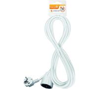 Garza - Cable alargador de corriente doméstico de 10 metros, blanco, con toma de tierra hasta 16 Amperios (3680W)
