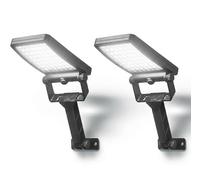 Garza Carvalho Pack de 2 Apliques Solares LED de Exterior 500 lm, 4000K, Sensor de Movimiento, 3 Modos, Ángulo Ajustable 180°, IP54, hasta 12 h Autonomía, Instalación en Pared