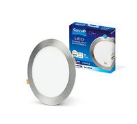 Garza - Downlight LED Empotrable Circular Extraplano 18W (1600 lm), 225 mm, Luz neutra 4000K, 30.000h, Ojo de buey LED para techo, Níquel