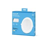 Garza - Downlight LED Empotrable Circular Extraplano Ojo de Buey, 22cm, 18W, 6500K Luz Fría, 2450lm, 30.000h, IP20, Blanco, Ahorro Energético 80%