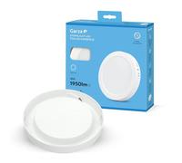Garza - Downlight LED Superficie, Circular, Plafón para techo, 22cm, 18W, 6500K Luz Fría, 1950lm, 30.000h, IP20, Blanco, Ahorro Energético 80%