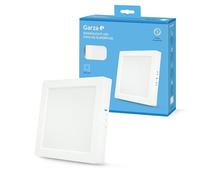 Garza - Downlight LED Superficie, Cuadrado, Plafón para techo, 22cm, 18W, 6500K Luz Fría, 1950lm, 30.000h, IP20, Blanco, Ahorro Energético 80%