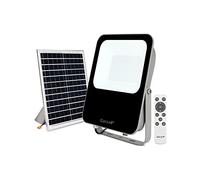 Garza - Foco Solar LED para exterior, 120 W, con mando a distancia, luz fría 6500K regulable, programable, IP65 impermeable, cable de 4.7 m