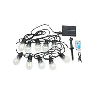 Garza - Guirnalda Solar de 8M y 10 Bombillas, Iluminación Decorativa para Jardines y Terrazas, Carga Solar y USB, Resistente al Clima, 8 Modos de Luz