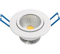 Garza Lighting - Foco Downlight LED empotrable COB direccionable, blanco, luz cálida 3000K, 400757