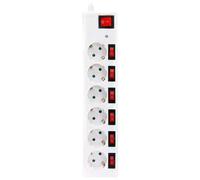 Garza Office Power Regleta 6 Tomas con Interruptores Independientes
