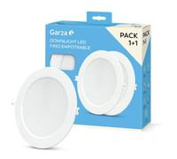 Garza - Pack 1+1 Downlight LED Empotrable Circular Extraplano Ojo de Buey, 22cm, 18W, 4000K Luz Neutra, 1950lm, 30.000h, IP20, Blanco, Ahorro Energético 80%