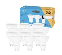 Garza - Pack 12 Bombillas Led, Casquillo GU10, Luz Neutra 3000K, 7W, 700 Lúmenes. No Regulable.