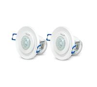 Garza -Pack 2 Detector Infrarrojos Empotrable de Techo, Ángulo de Detección 360º, Color Blanco
