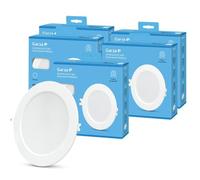 Garza - Pack 5 Downlight LED Empotrable Circular Extraplano Ojo de Buey, 22cm, 18W, 6500K Luz Fría, 1950lm, 30.000h, IP20, Blanco, Ahorro Energético 80%