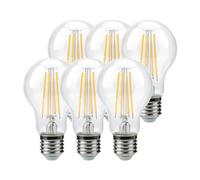 Garza - Pack de 6 Bombillas Filamento Estándar, Casquillo E27, Luz Cálida 2700K, 7W, 810 Lúmenes, No Regulable