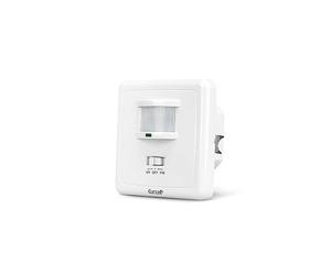 Garza Power - Detector de Movimiento Infrarrojo de Pared Empotrable, Ángulo de Detección 160º, función Interruptor, Blanco