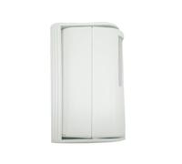 Garza Power - Detector de Movimiento Infrarrojos con Timbre y Alarma 70dB, Ángulo de Detección 60º, color Blanco