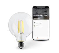 Garza Smart Bombilla Inteligente de Filamento LED, E27, Globo, 7W, Requiere Puente/Bridge, Cambio de temperatura de color CCT, Intensidad regulable,Programable,Compatible Alexa y Google Home, 401308A