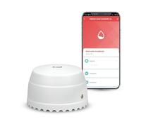 Garza Smart - Detector de Agua WiFi Inteligente para Filtraciones, Inundaciones...con Notificaciones en Tiempo Real por App, Alarma Sonora de 55 db, No Requiere Instalación.