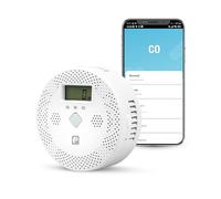 Garza Smart - Detector de Mónoxido de Carbono CO WiFi Inteligente con Notificaciones en Tiempo Real por App, Alarma Sonora de 70 db, Señal indicador LED y Pantalla LCD, Instalación de Pared.