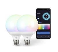 Garza Smart - Pack 2 Bombilla LED Inteligente Wifi Globo G95, 11W (equivale a 75W de incandescencia), E27, RGB + CCT, Intensidad regulable, Programable, Control voz y app, Alexa/Google, WiFi 2.4GHz