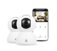 Garza Smart - Pack 2 Cámaras IP Wifi 360º Vigilancia Interior Inteligente, alta resolución 1080p HD, Sensor de movimiento, Visión nocturna, Audio bidireccional. Wifi 2.4 GHz. Control remoto por app