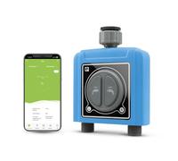 Garza Smart - Programador de riego 2 Zonas automático WiFi con Enchufe Hub Inteligente Adicional, Controlador de ciclos de riego para Exterior, WiFi 2.4 GHz, Control Remoto por App.