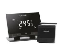 Garza Smart - Termostato Inalámbrico Wifi Inteligente para caldera y calefacción, programable, pantalla táctil, Wifi 2.4GHz, control remoto por app y por voz Alexa/Google, Color Negro