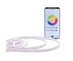 Garza Smart - Tira LED Inteligente Wifi de 3 Metros, Luz blanca regulable CCT y multicolor RGB, Programable, Impermeable IP65, Wifi 2.4GHz, Intensidad regulable, Control por app y voz Alexa/Google