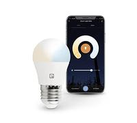 Garza Smarthome-Bombilla LED WiFi CCT 5.5w Esférica E27 Inteligente y programable, Cambio de Intensidad y Tonalidad, Control por Voz y App, Alexa, iOS, Google, Android, 5.5 W, Blanco