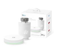 Garza - Starter Kit Zigbee 3.0 Cabezal Termostático Inteligente para Válvula Termostática de Radiador + Bridge. Control de Calefacción, Pantalla LED, Control por app, Alexa y Google, Blanco