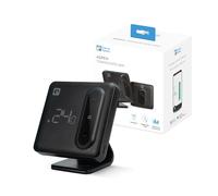 Garza - Termostato Wi-Fi Inteligente para Caldera y Calefacción, con Adaptador, Medidor Consumo, Control táctil, Detección Ventanas Abiertas, Control App y Voz, Alexa/Google, Negro