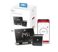Garza - Termostato de 2 Hilos Wi-Fi Inteligente para Caldera y Calefacción, con Adaptador, Medidor Consumo, Control táctil, Detección Ventanas Abiertas, Control App y Voz, Alexa/Google