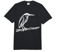 Garza Ye Yes Arte Lineal Ornitólogo Comfort Colors Adult Heavyweight T-Shirt