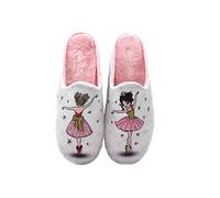 Garzón - N4728.246 Gris Perla - Zapatilla de ir por casa, chinela destalonada, pantufla bailarina, para: Niña color: GRIS PERLA talla:39