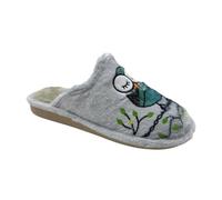 GARZON - P496.275 Zapatilla DE CASA Buho Color Plata para: Mujer Color: Plata/Musgo Talla: 39